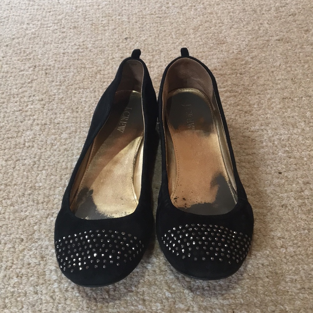 Black Suede Ballet Flats